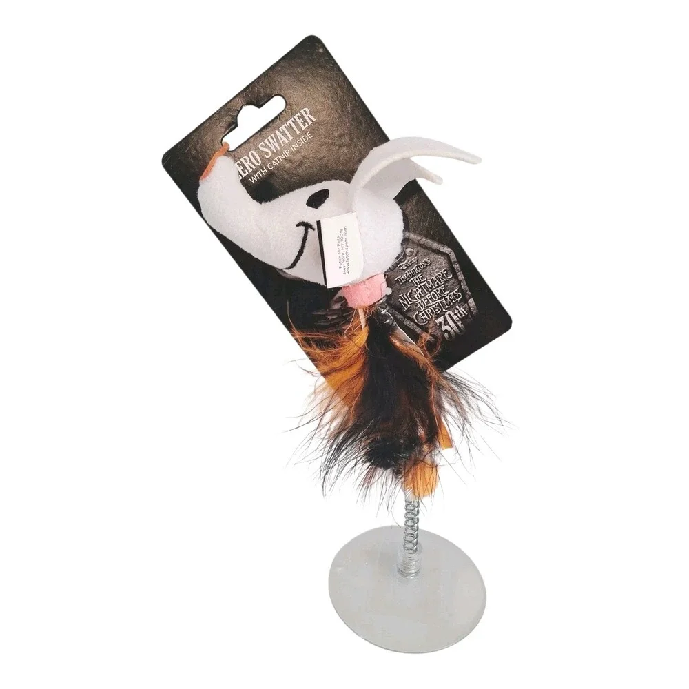 Disney 30th Nightmare Before Christmas Zero Swatter Toy with Catnip Suction Cup